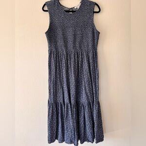 Treasure & Bond Navy Patterned Sleeveless Maxi Dress
